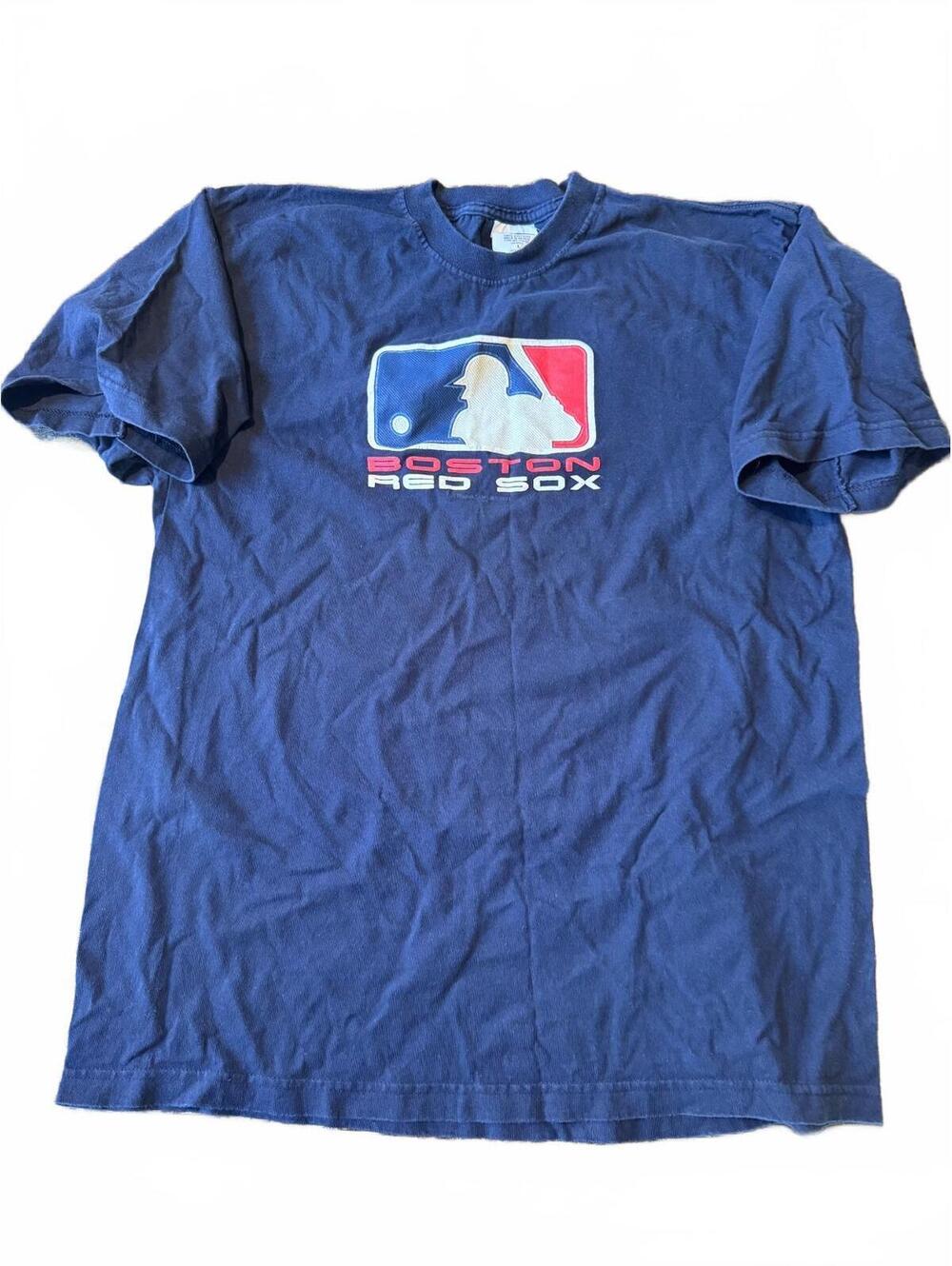 Boston Red Sox MLB logo graphic tee Y2K vintage 2002 (0071)